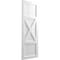 Ekena Millwork True Fit PVC Center X-Board Farmhouse Fixed Mount Shutters, White , 15W x 80H, PR TFP107FH15X080WH - alternate 6
